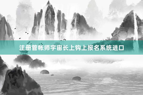 注册管帐师宇宙长上钩上报名系统进口