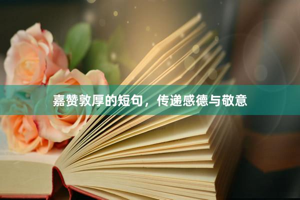 嘉赞敦厚的短句，传递感德与敬意